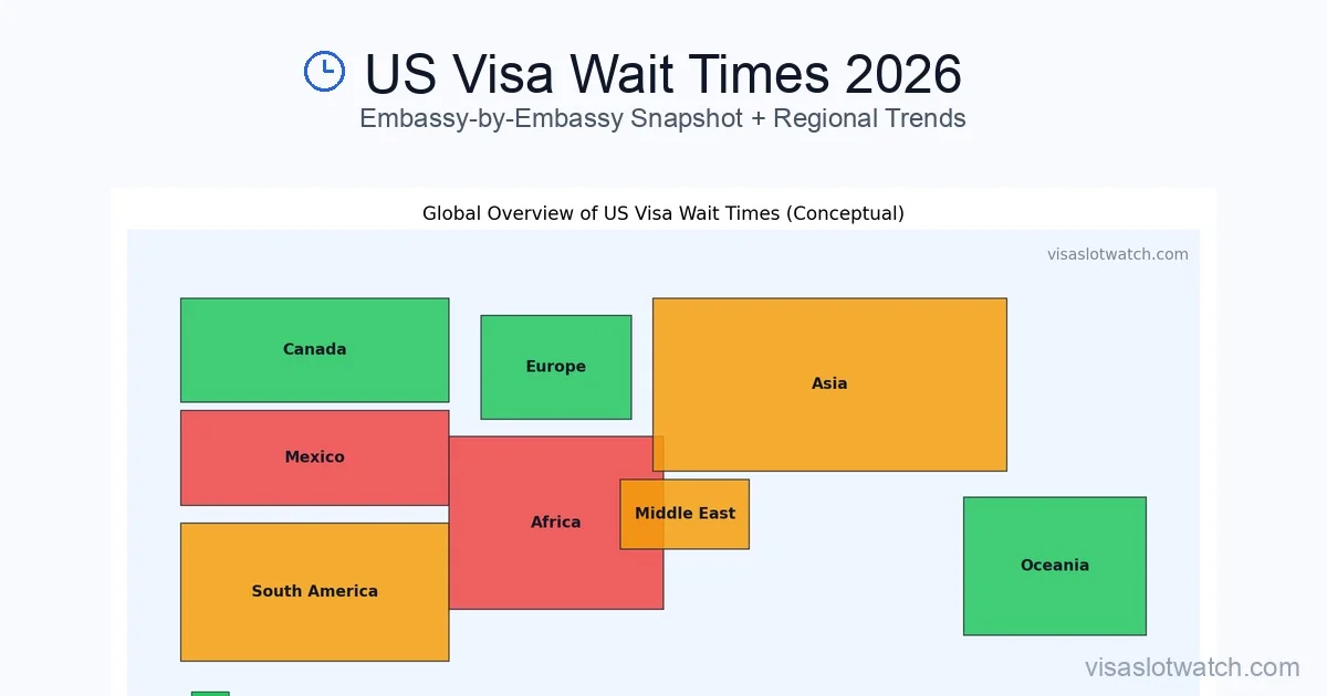 US Visa Wait Times in 2026: Embassy-by-Embassy Breakdown